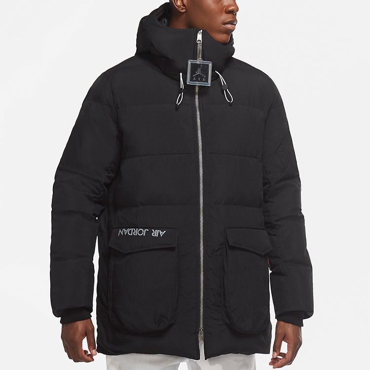 Air Jordan Casual Sports hooded Stay Warm Down Jacket Black CK6662-010 - 4