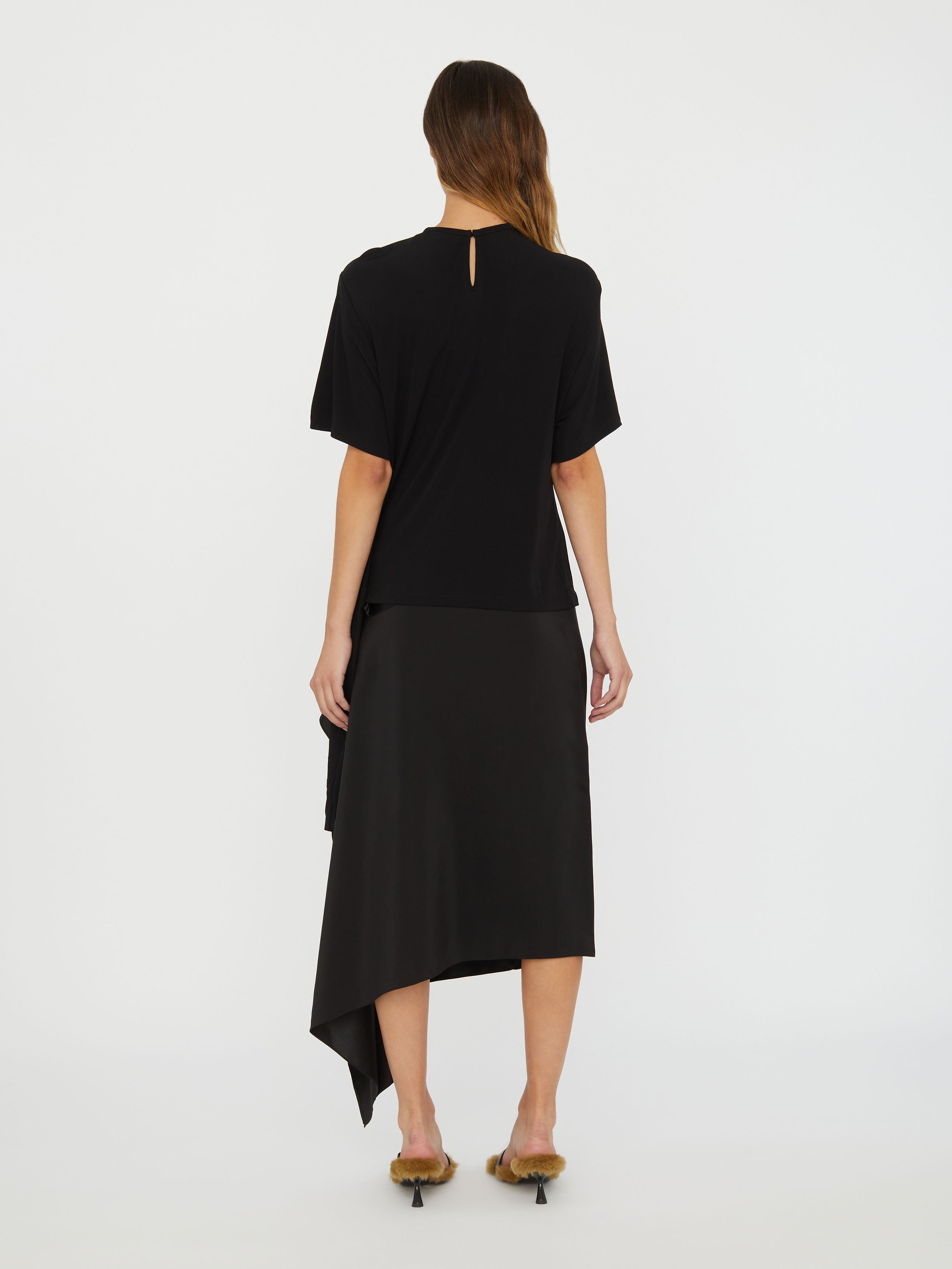 Side Cowl Drape Extension Tee - 5