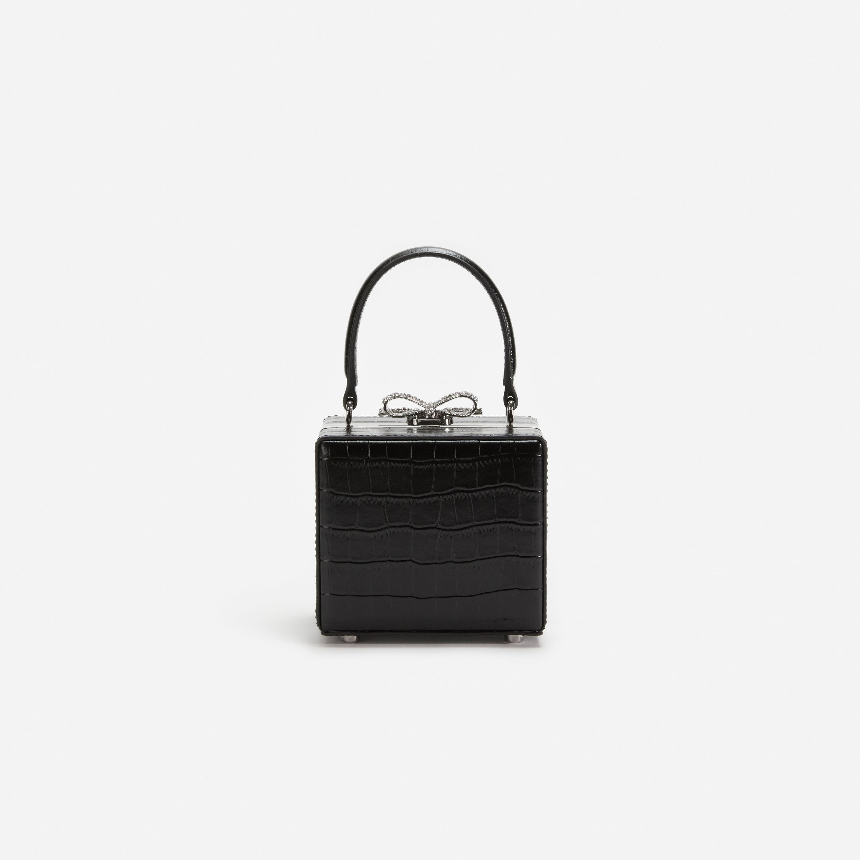 Black Croc Micro Bag - 3
