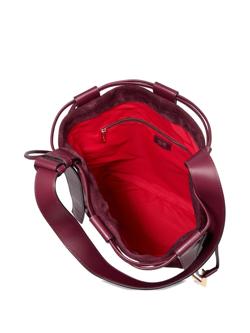 medium Elles suede bucket bag 5