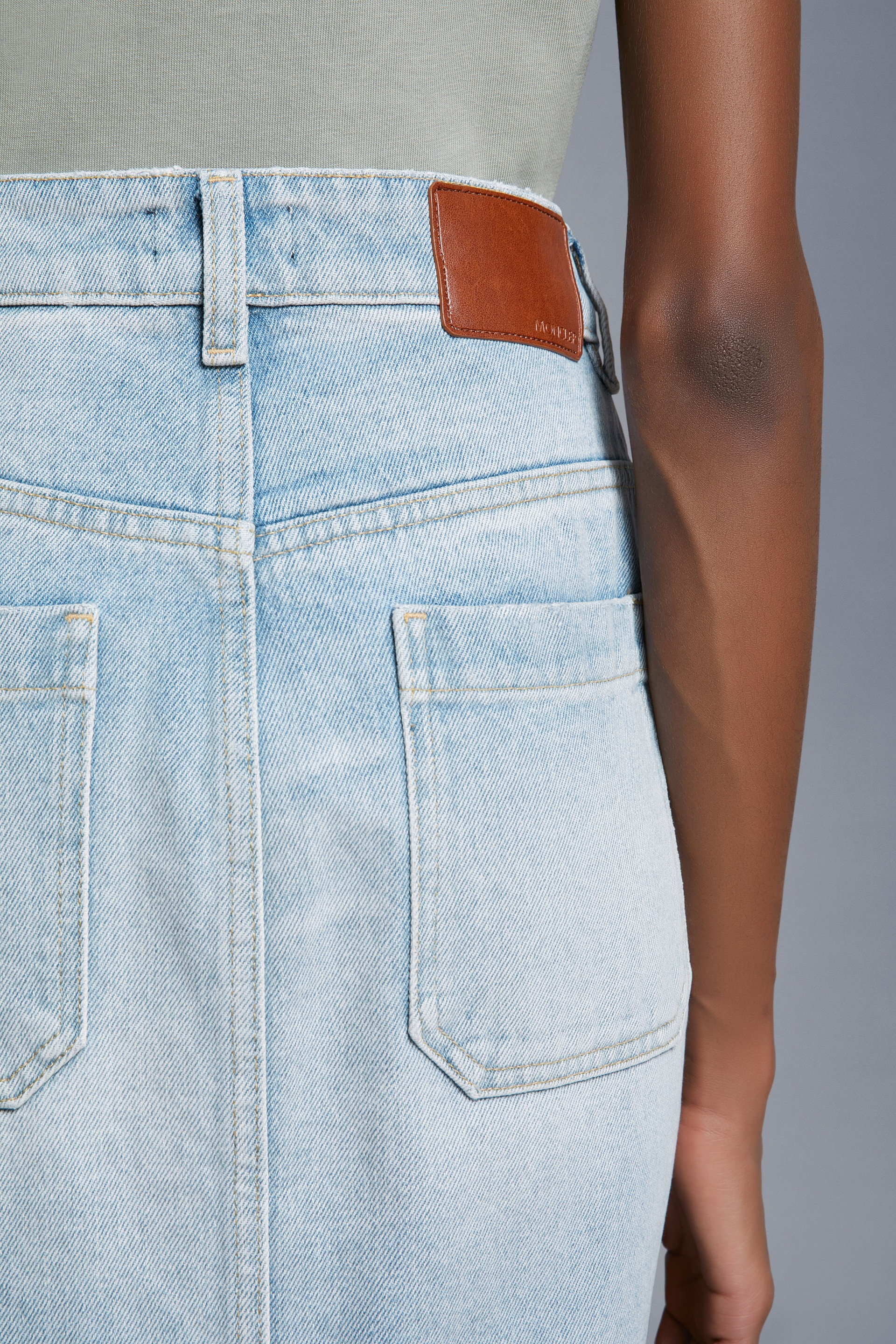 Denim Midi Skirt - 6