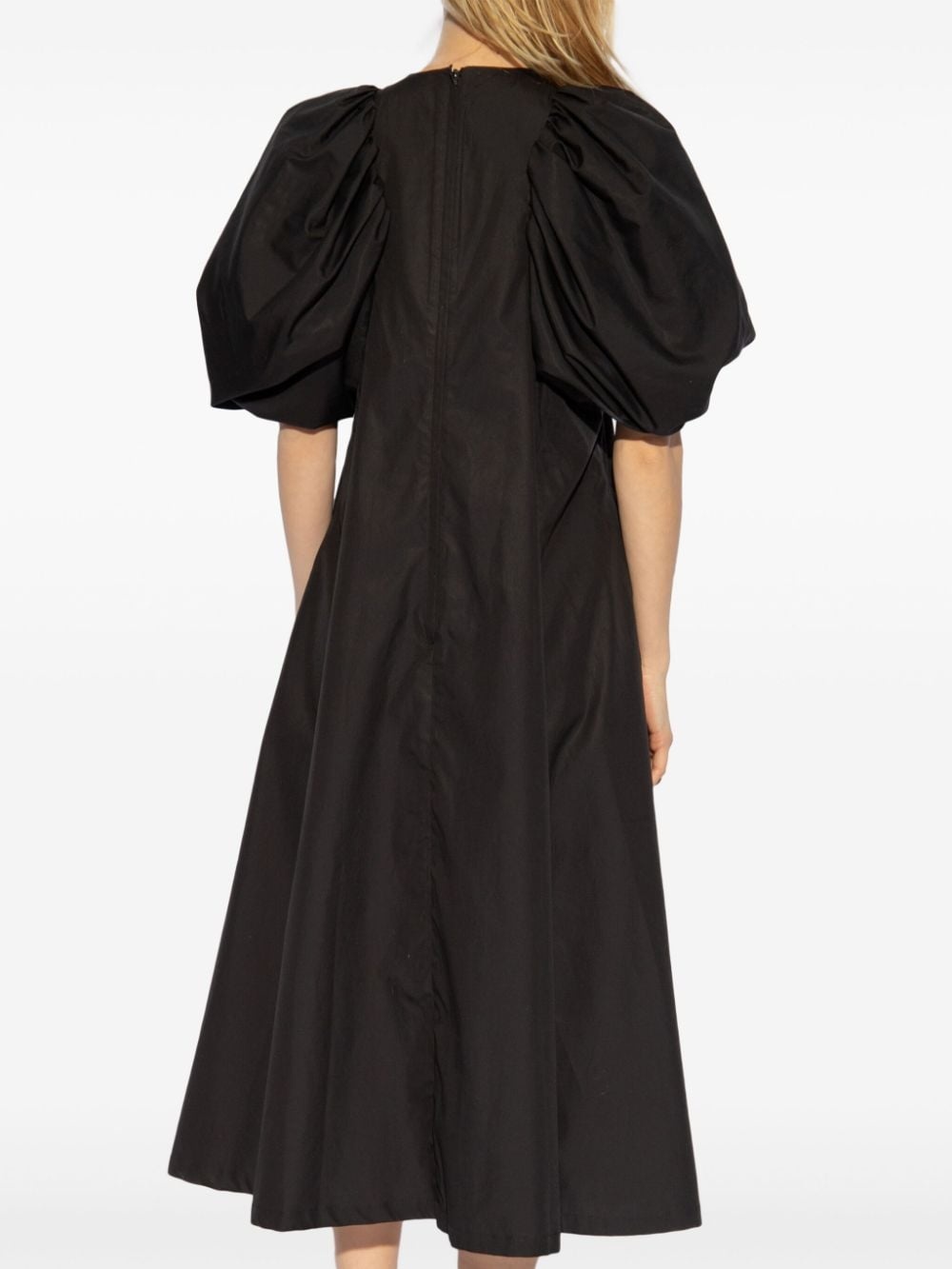puff-sleeve midi dress - 4