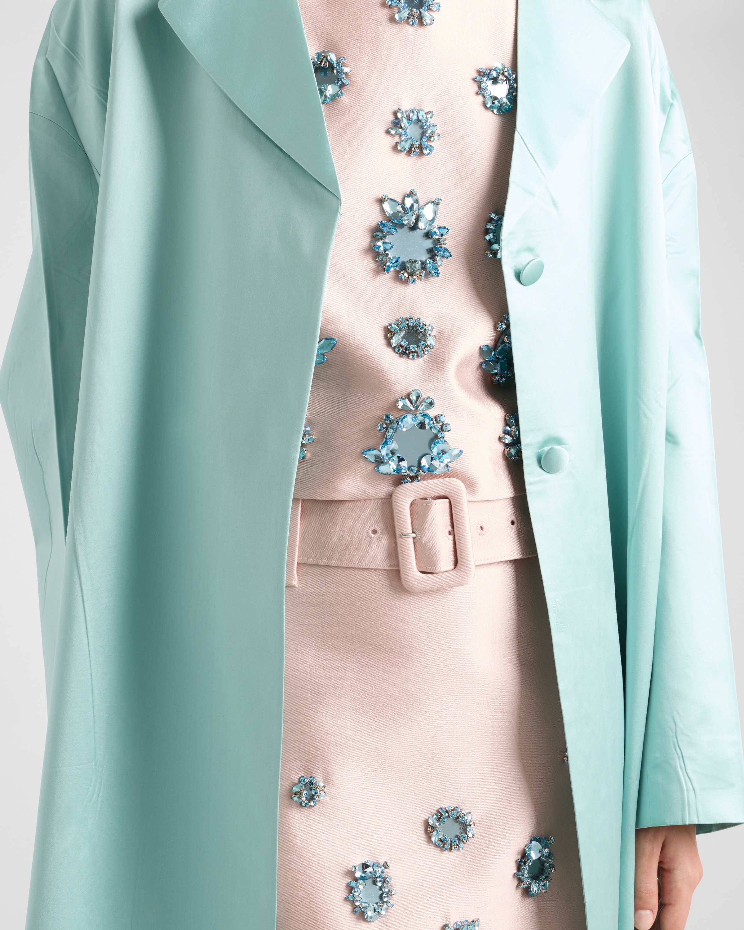 Embroidered silk and wool skirt - 3