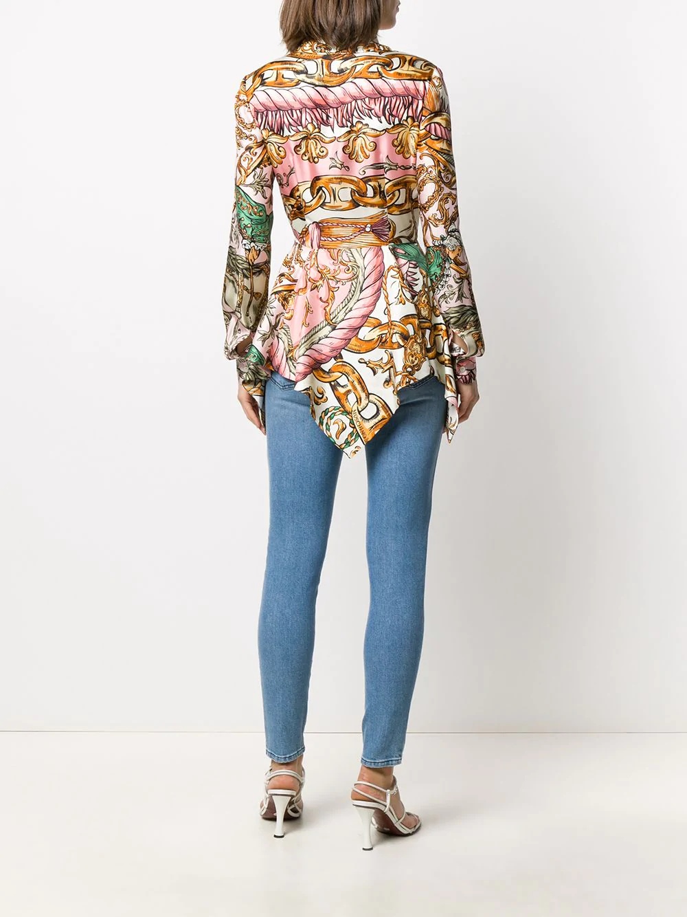 graphic-print peplum-hem blouse - 4