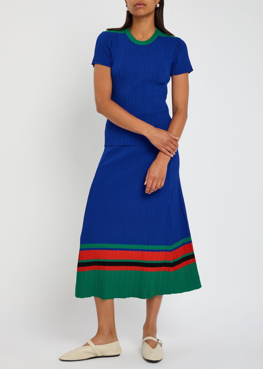 Wales Bonner Island Ribbed-knit Midi Skirt - 3