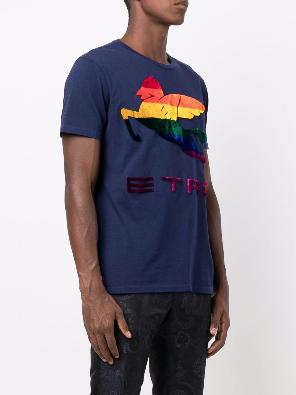 Pegaso-print cotton T-shirt - 3