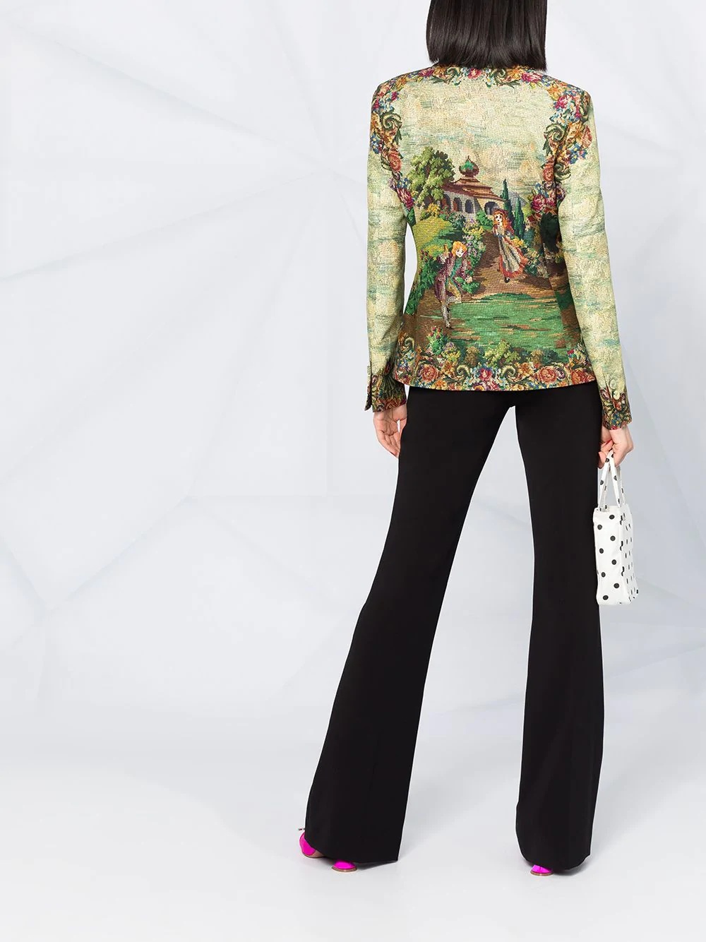 garden print blazer - 4