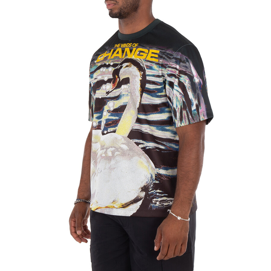 Burberry Crew Neck Graphic Print T-Shirt - 4