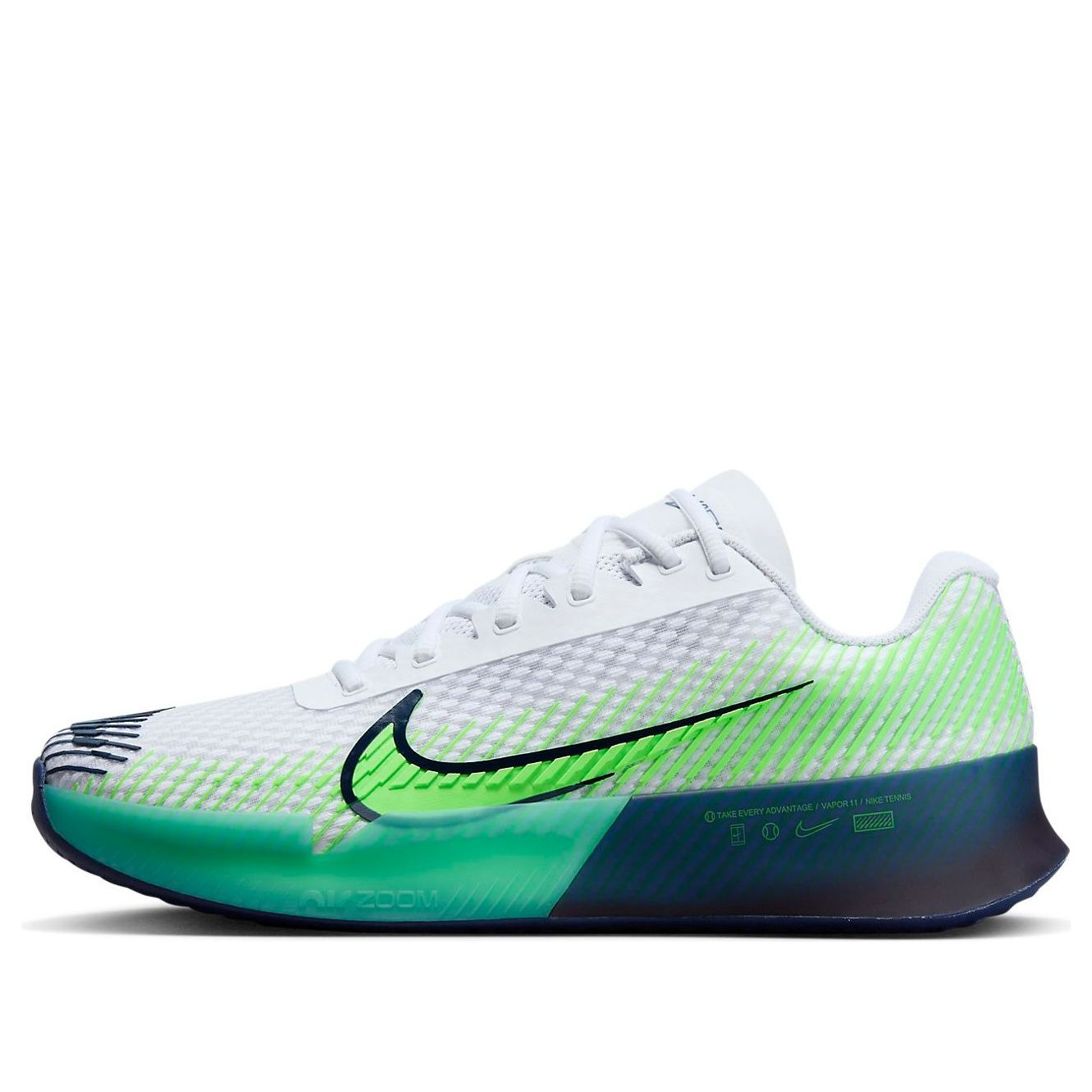Nike Zoom Vapor 11 HC 'White Green Strike Navy' DR6966-103 - 1