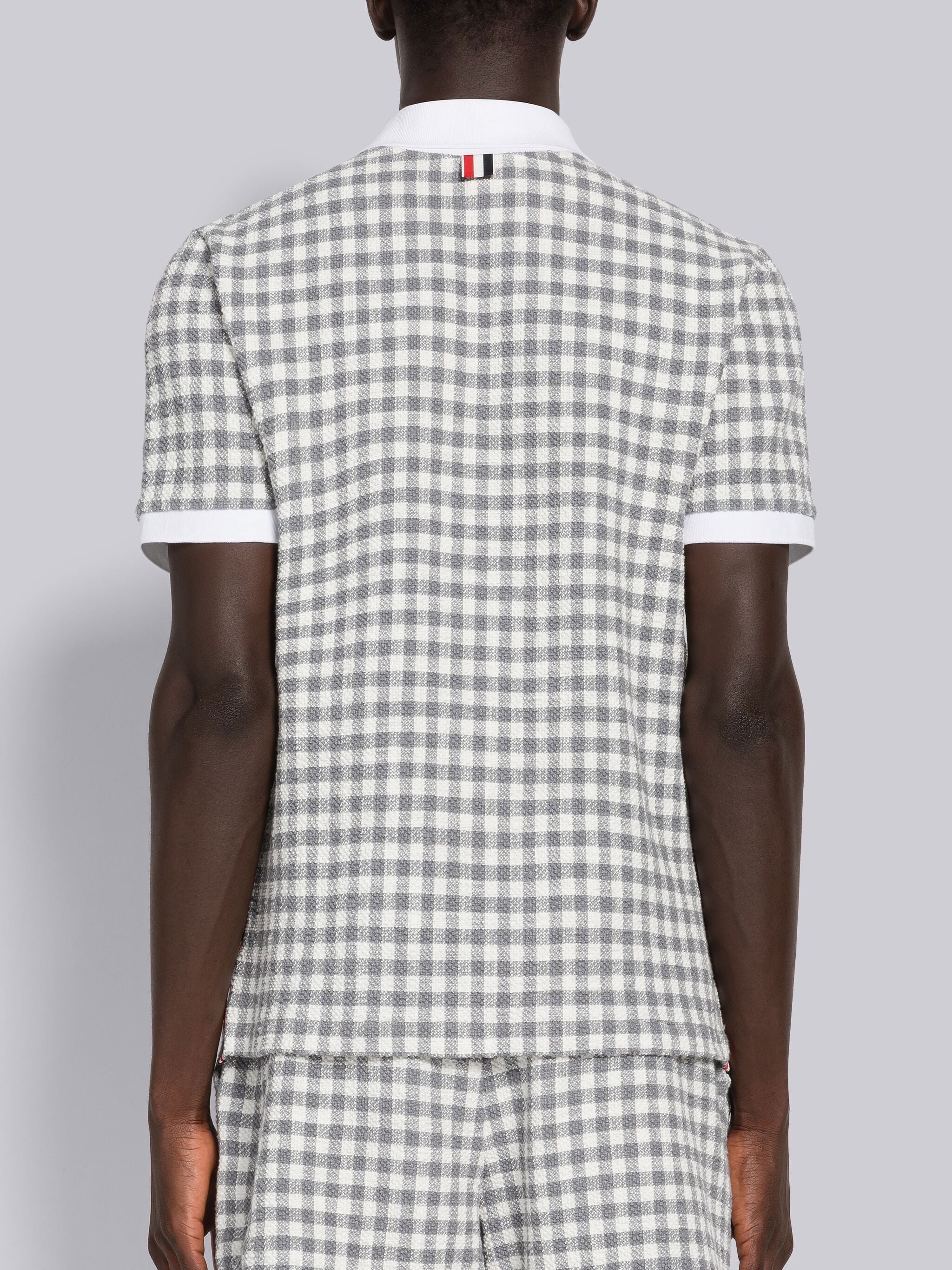 Gingham Short Sleeve Pocket Polo - 3