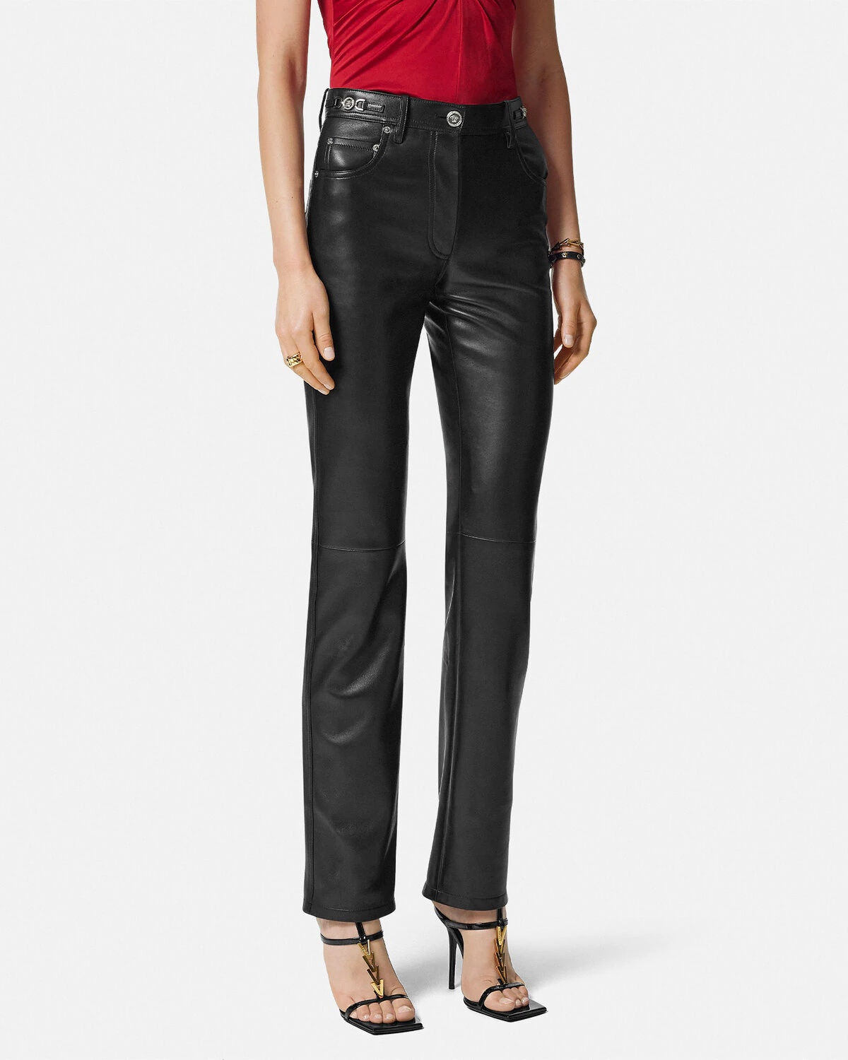 Plongé Leather Straight-Fit Pants - 4
