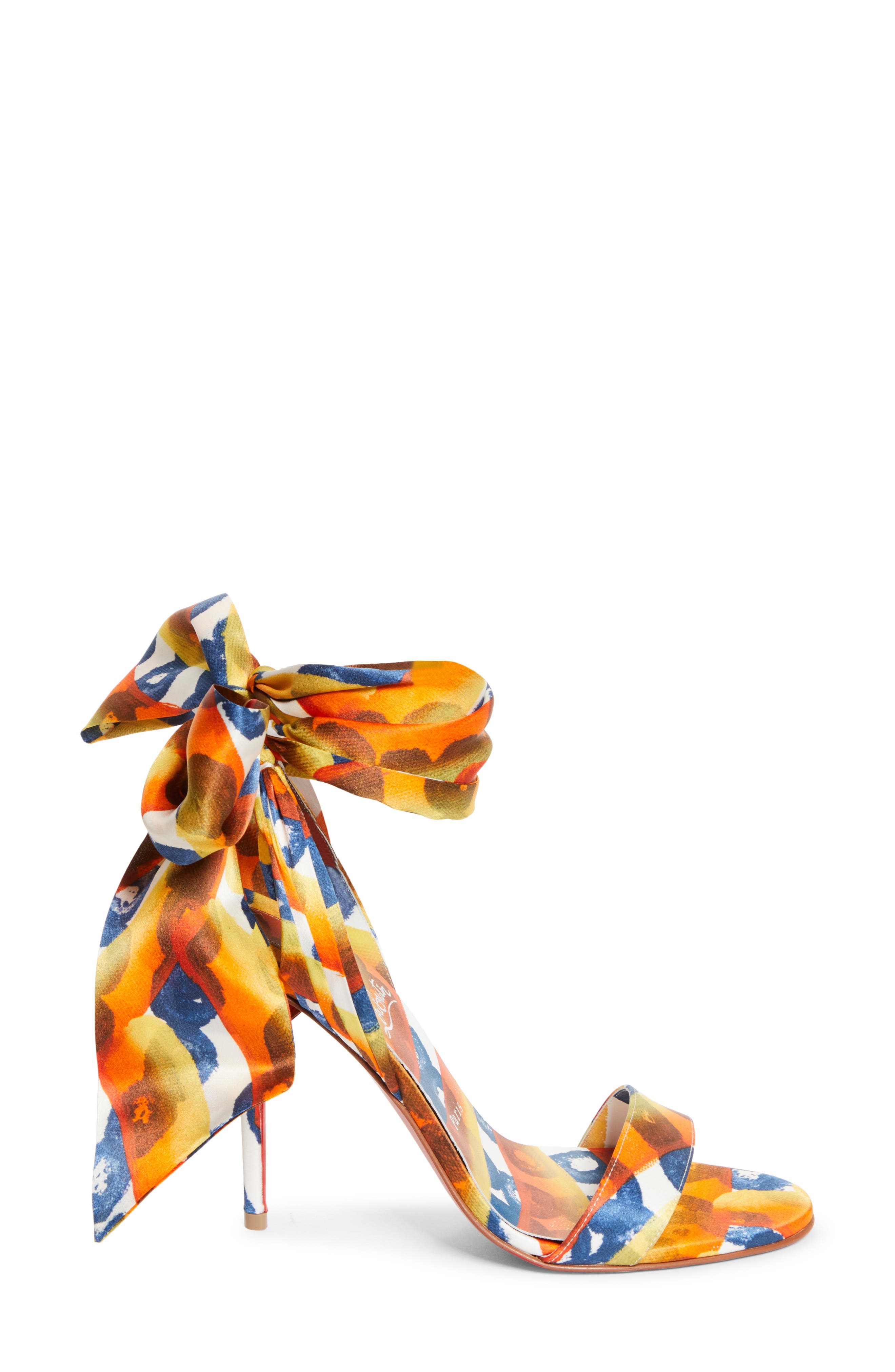 Christian Louboutin Miss Z Desert Sandal in Multi Magma/Lin Mult at Nordstrom - 3