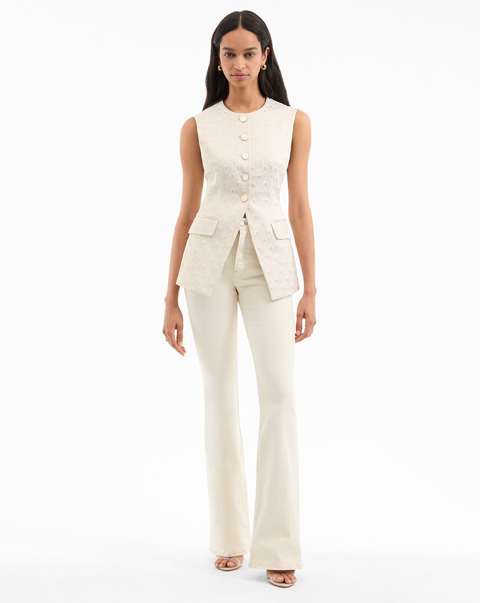 LOIS GOLD-PRINT VEST - 3