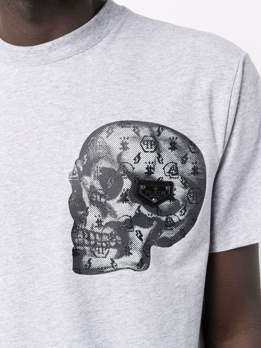 skull-print cotton-blend T-shirt - 6