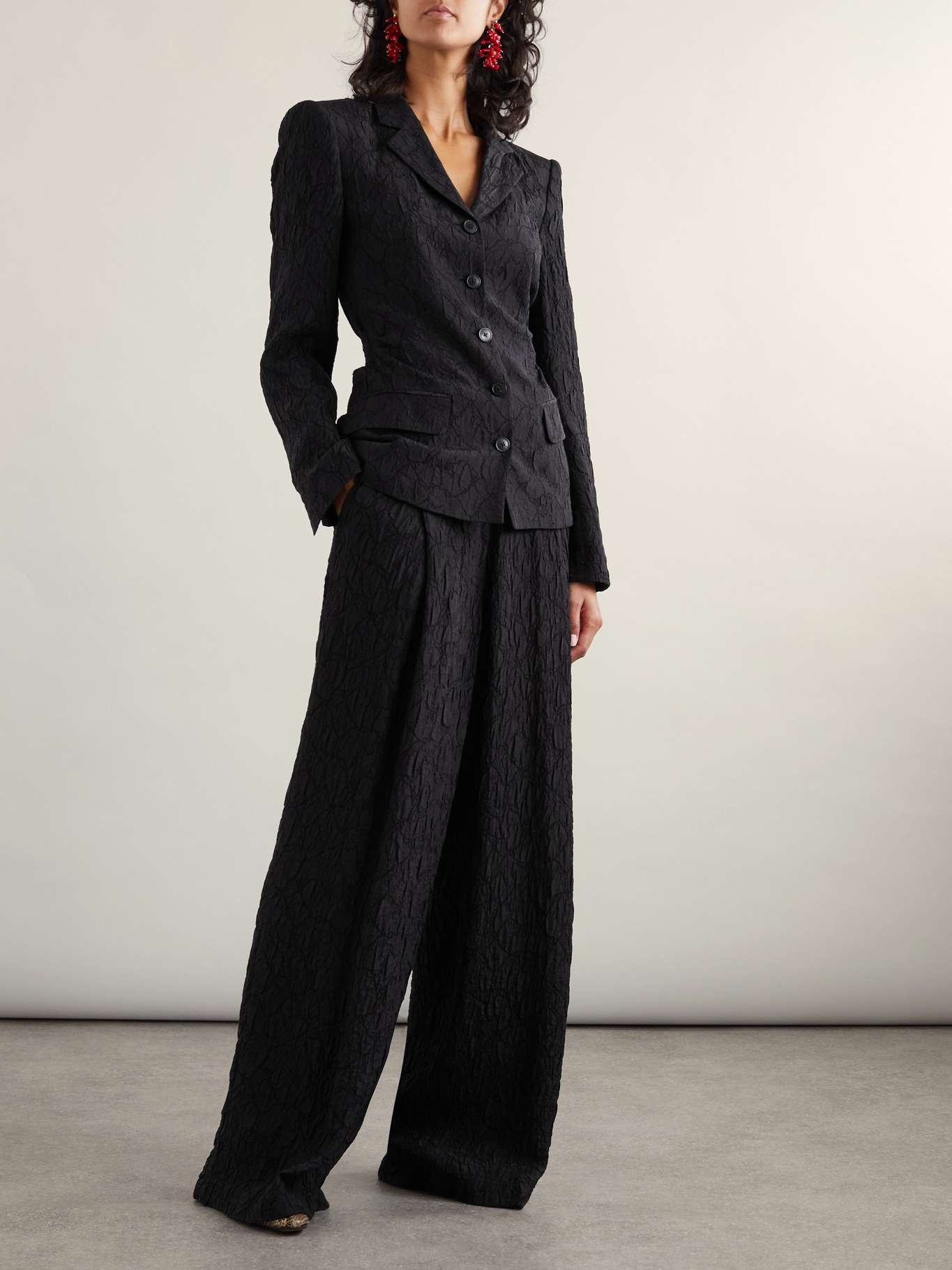 Billy jacquard blazer Black - 2