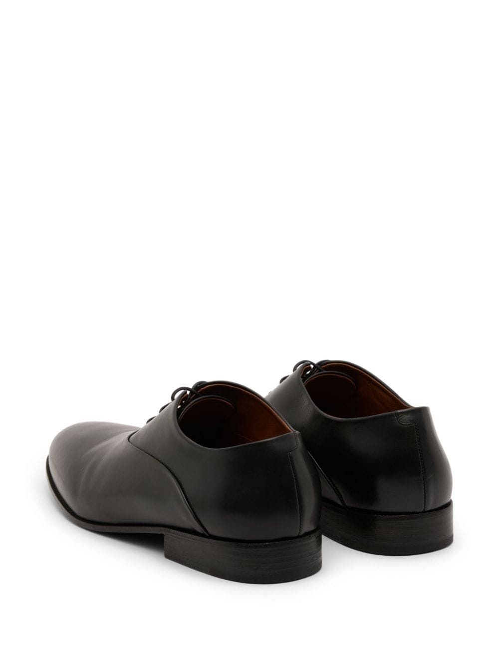 laced leather oxford shoes - 3