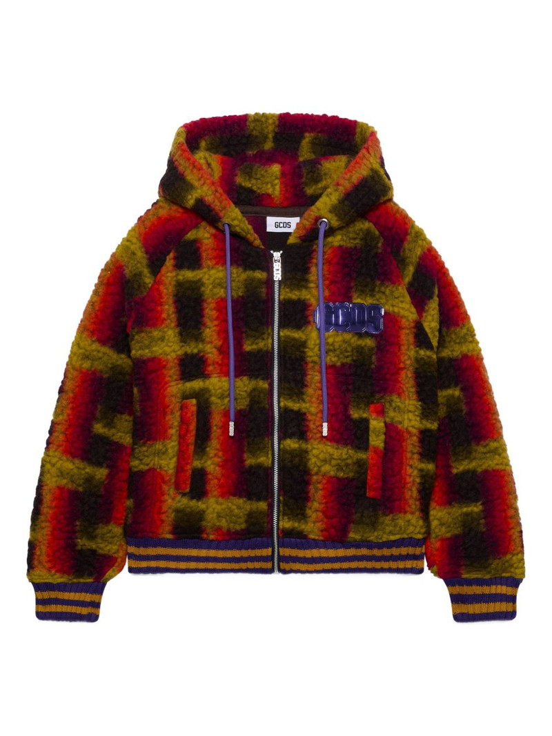 hooded check jacket 1