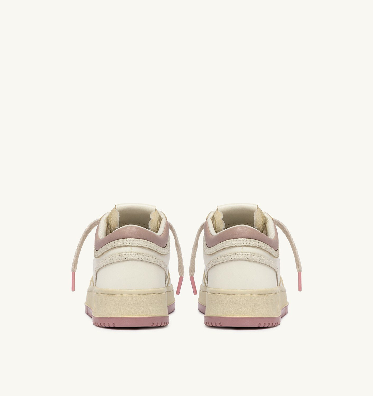 MED-WAY SNEAKERS IN LEATHER COLOR MARSHMALLOW AND ZEPHYR - 3