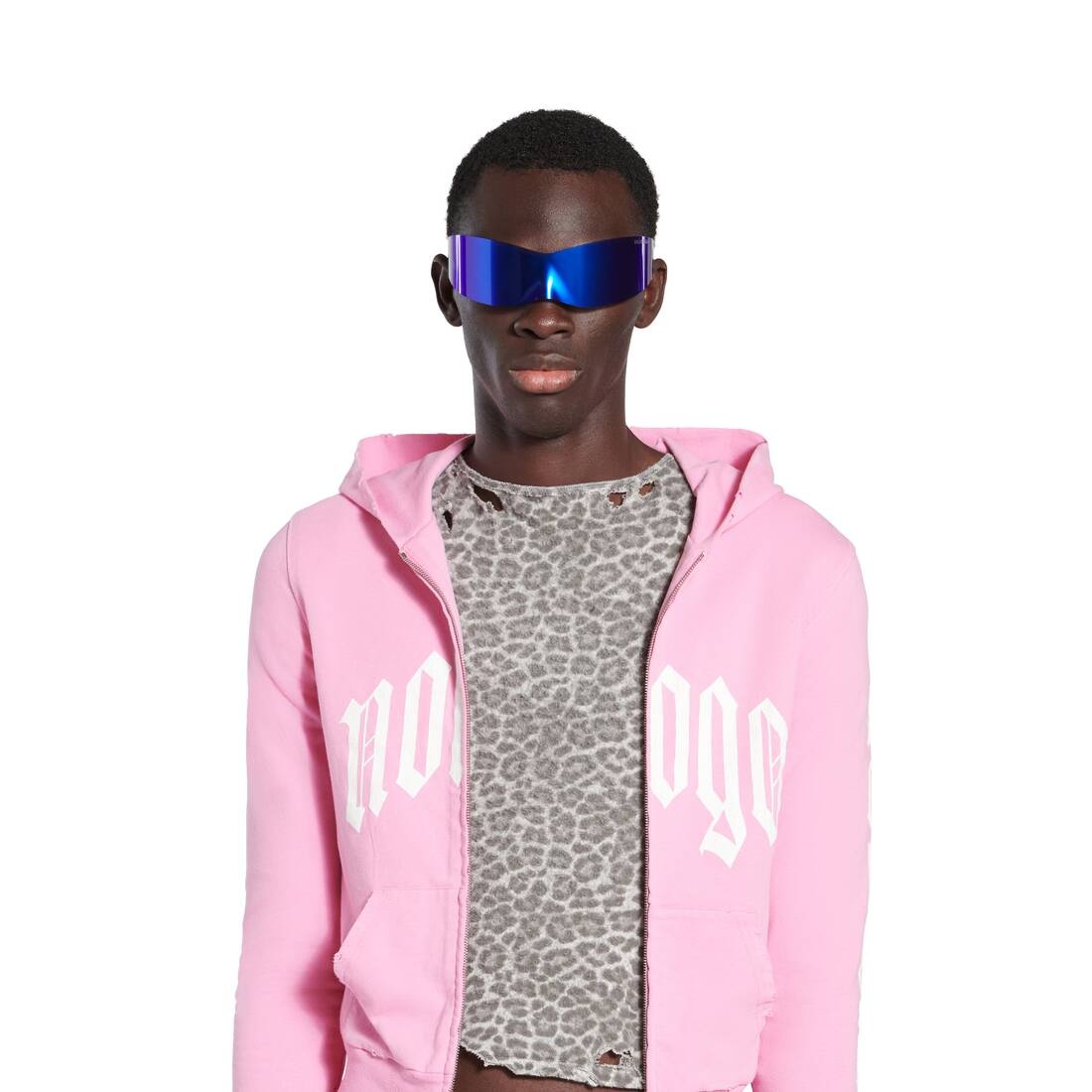 Women's Nologo Zip-up Hoodie Small Fit in Light Pink/white - 5