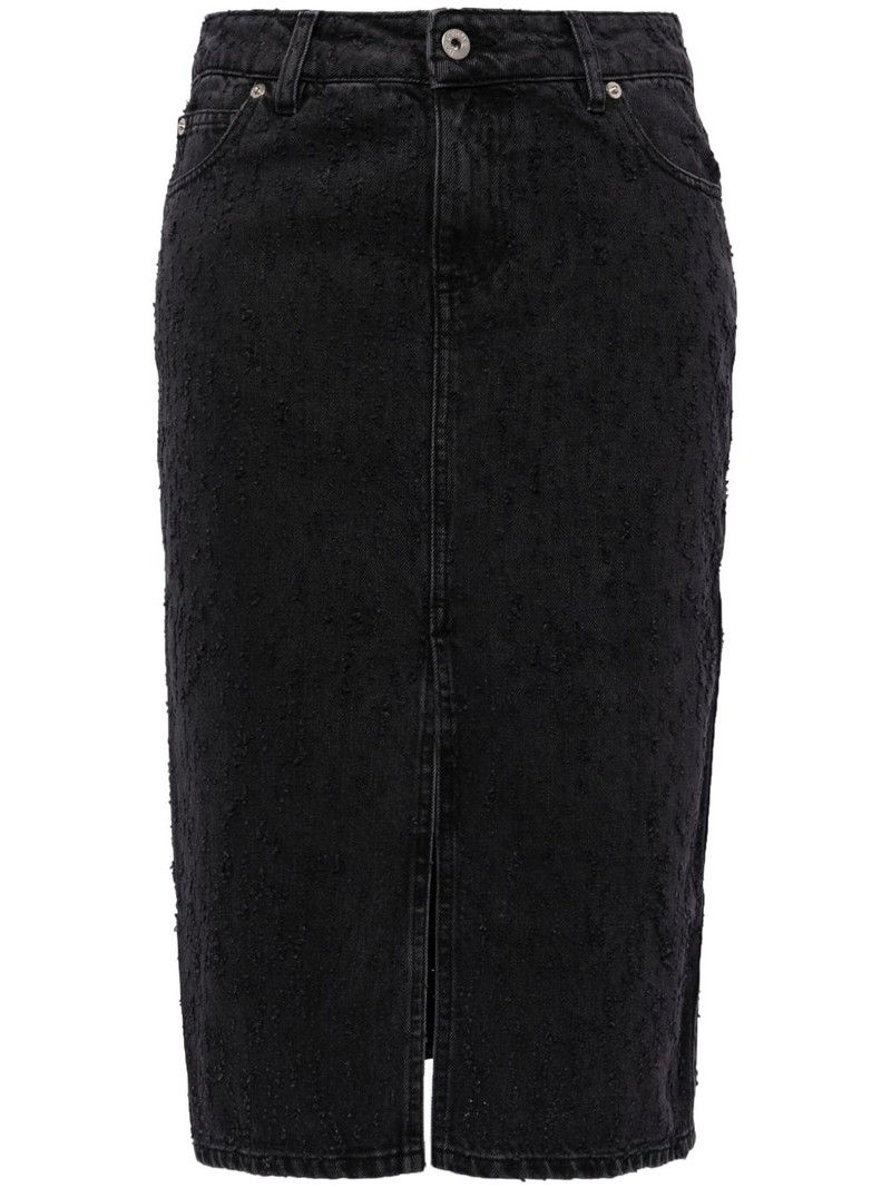 logo-patch cotton skirt 1