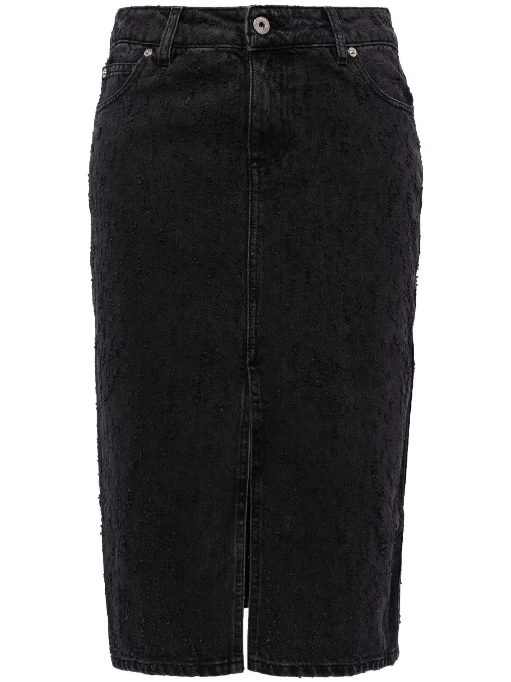 logo-patch cotton skirt - 1