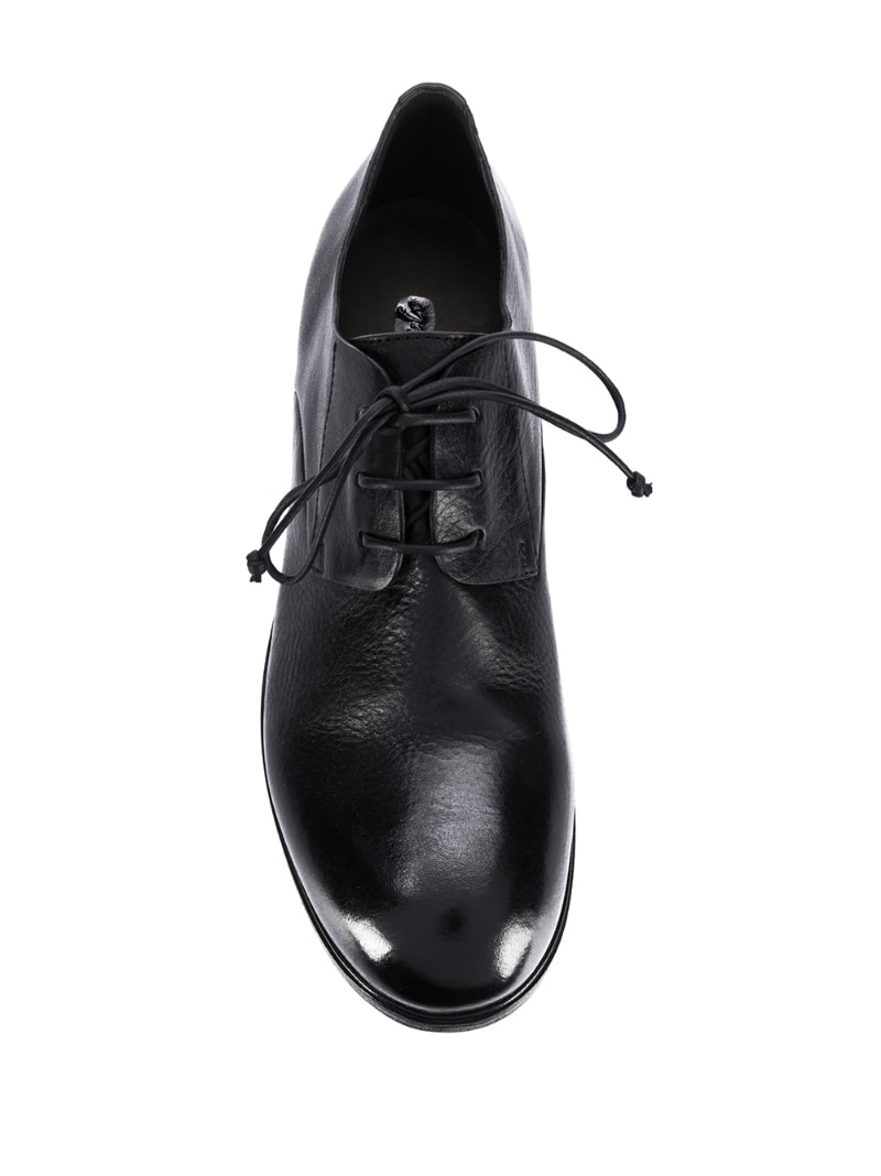 textured lace-up Derby shoes - 4