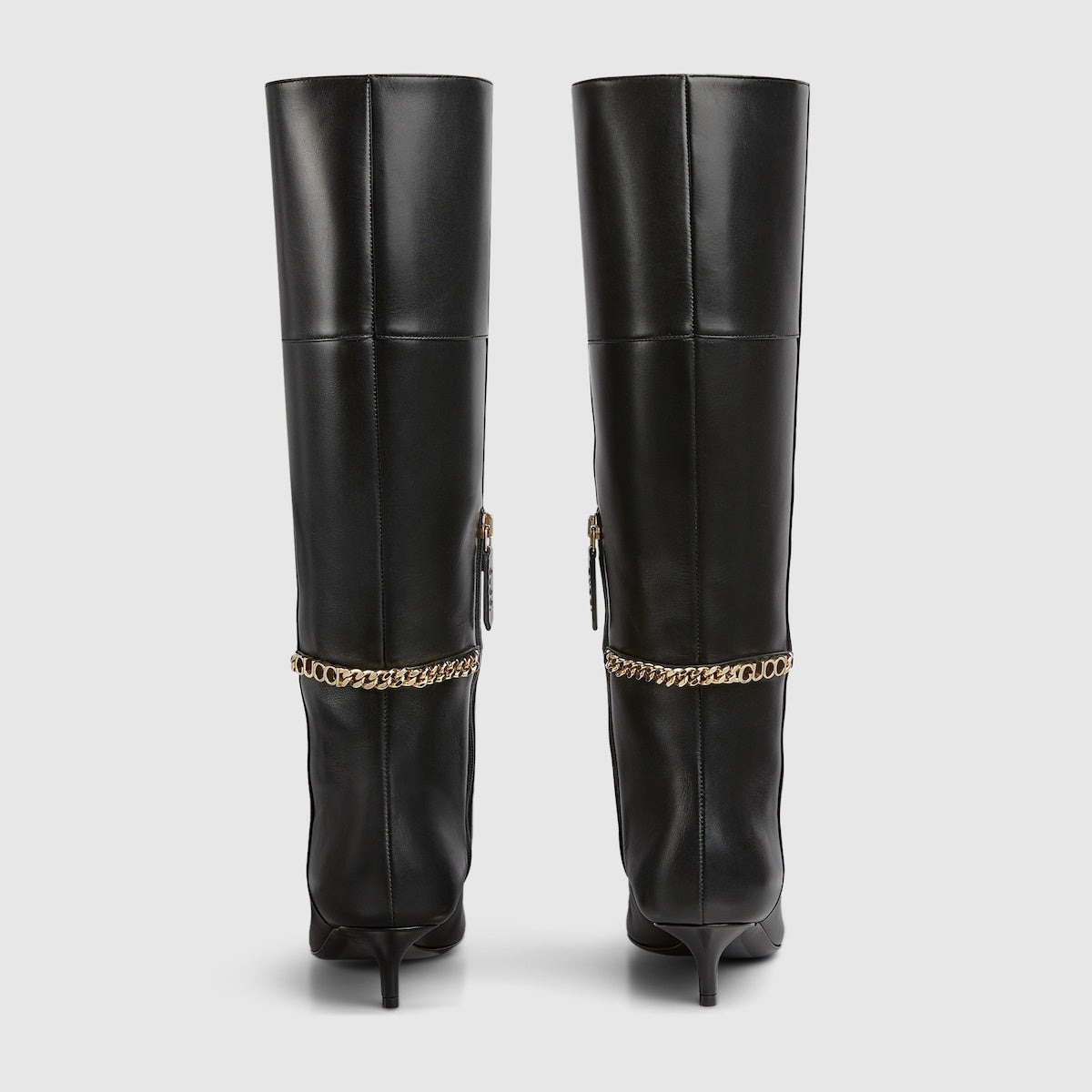 Gucci Signoria Leather Knee Boots - 3