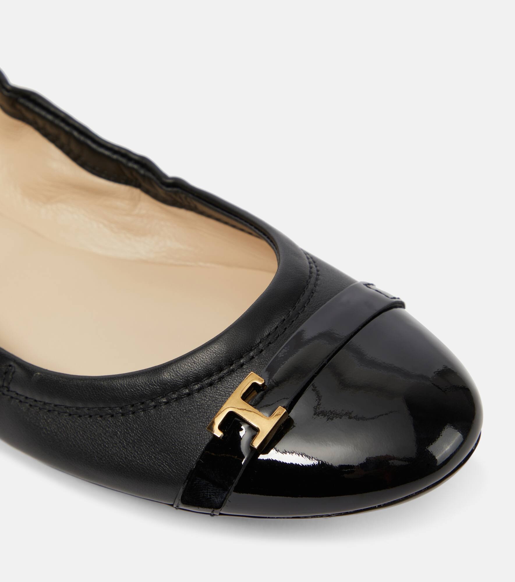 Bubble leather ballet flats - 6