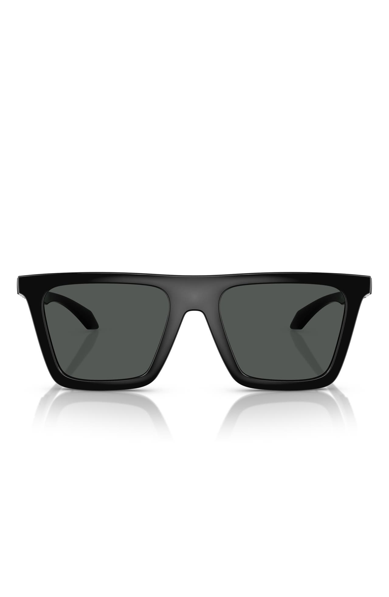 Versace 53mm Rectangular Sunglasses in Black at Nordstrom - 1