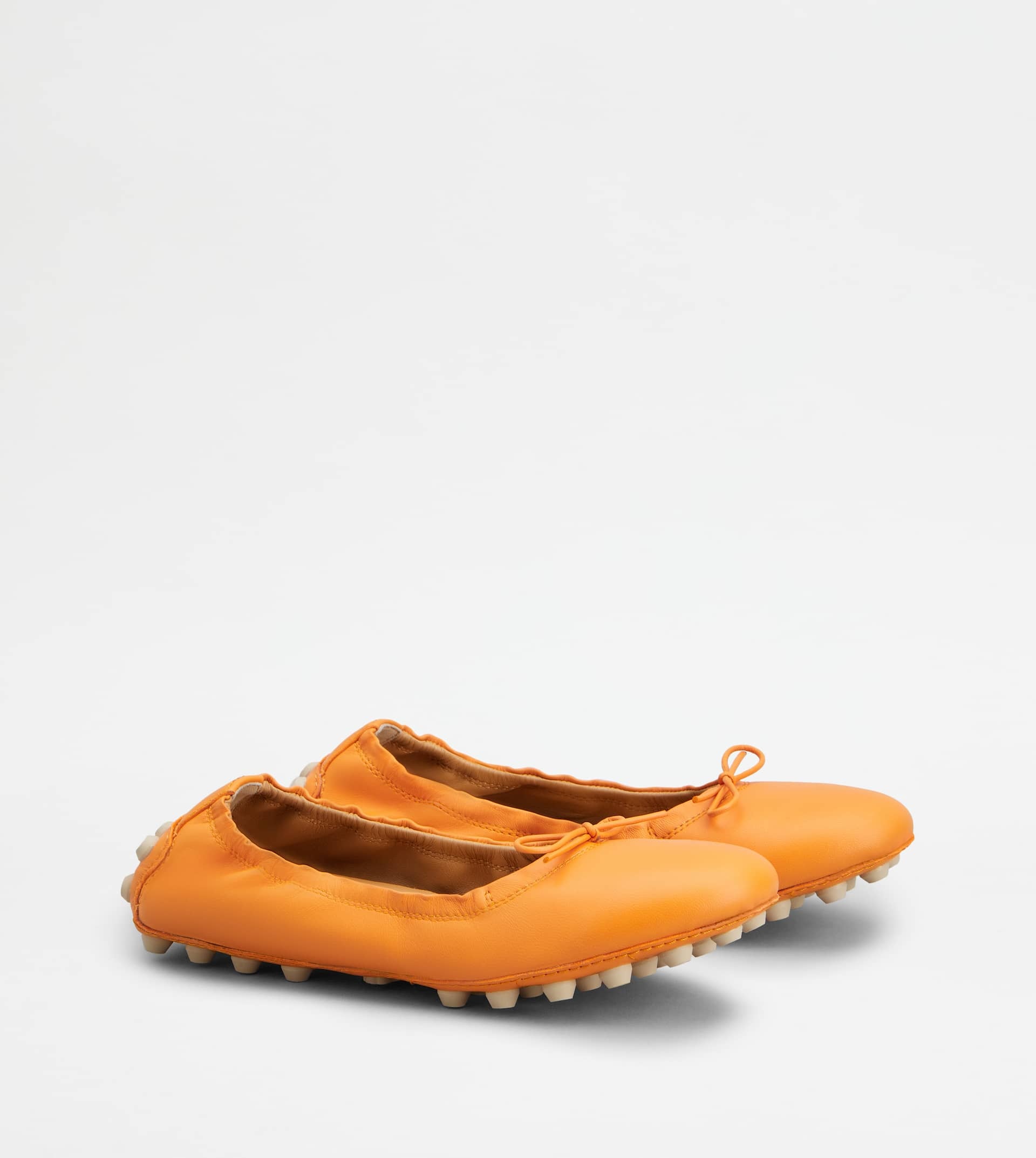 BUBBLE BALLERINAS IN LEATHER - ORANGE - 3