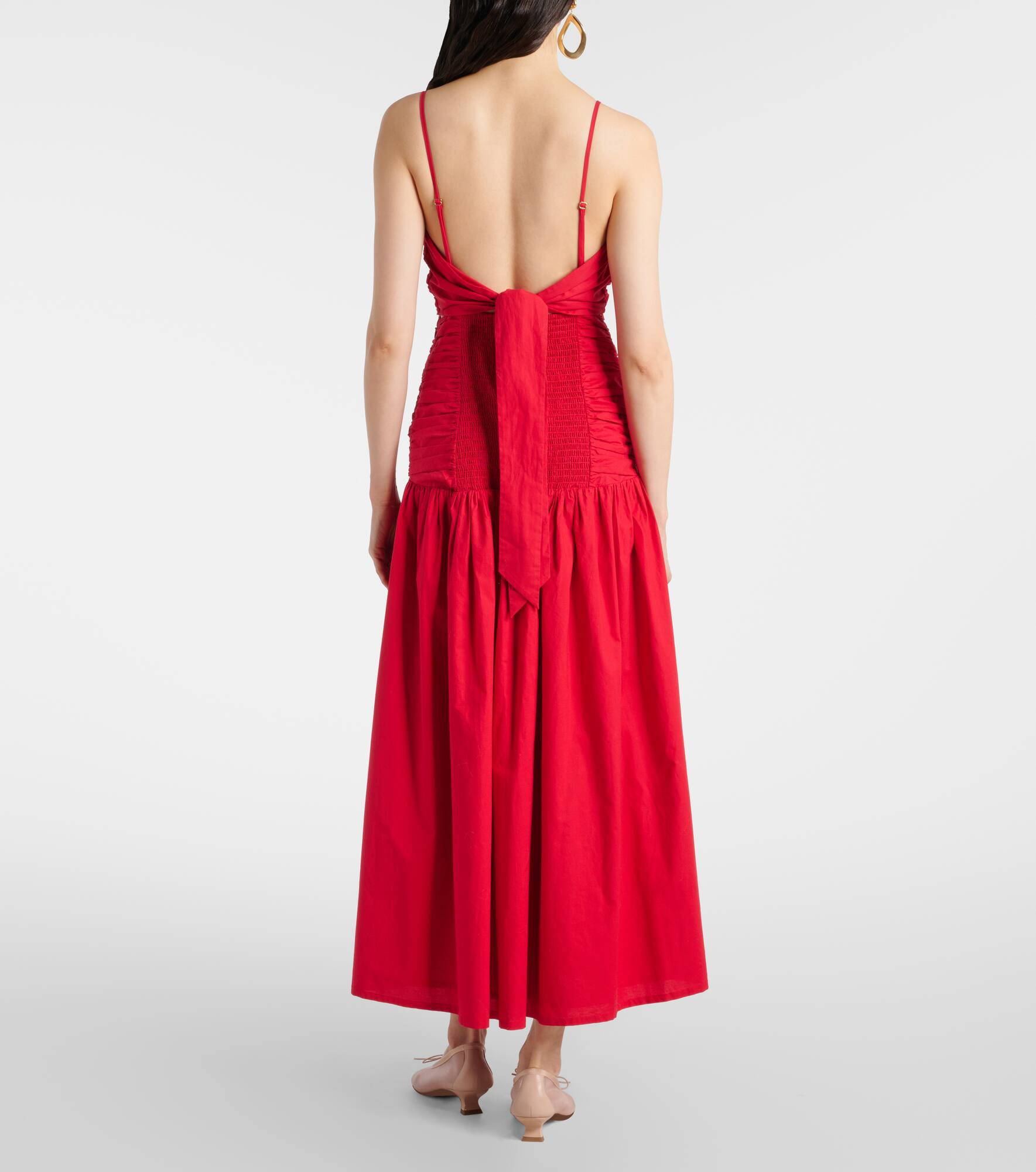 Raquel ruched cotton maxi dress - 3