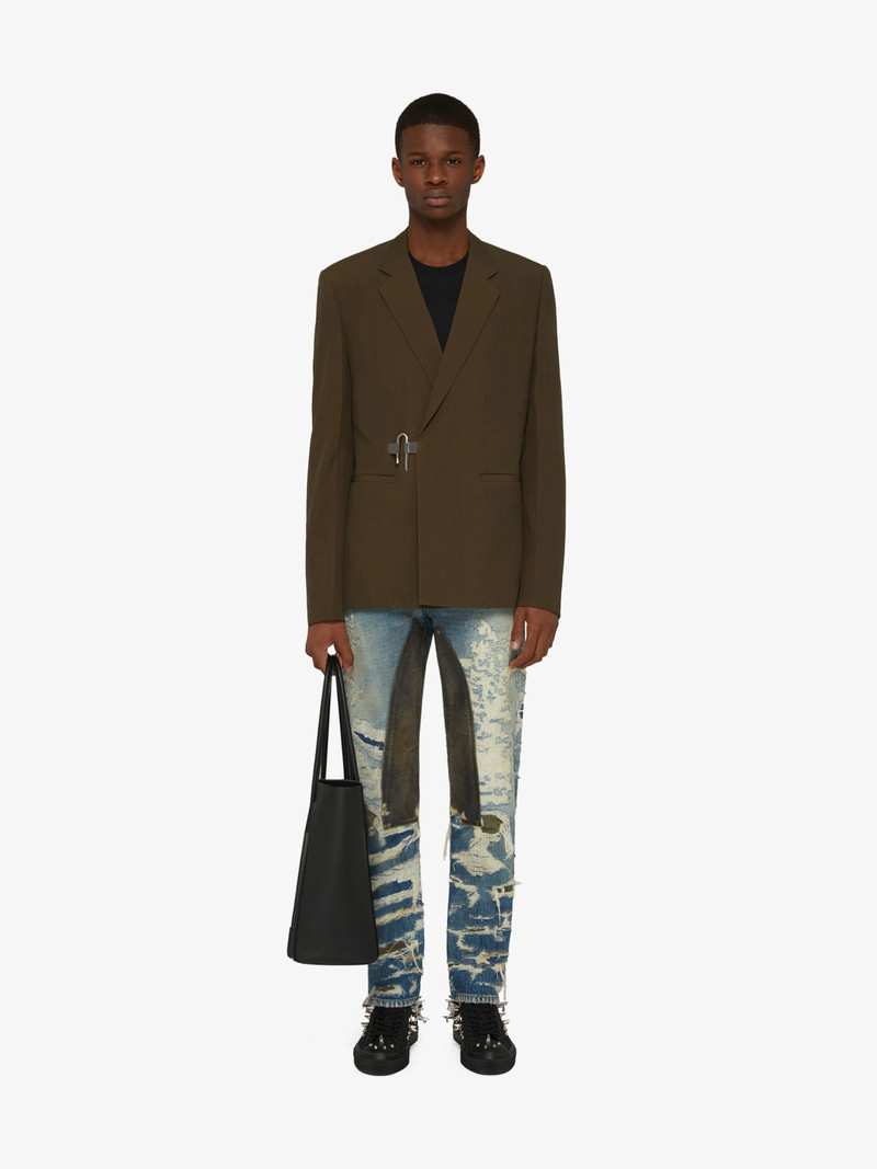 Givenchy JEANS IN DESTROYED DENIM AND MOLESKIN outlook