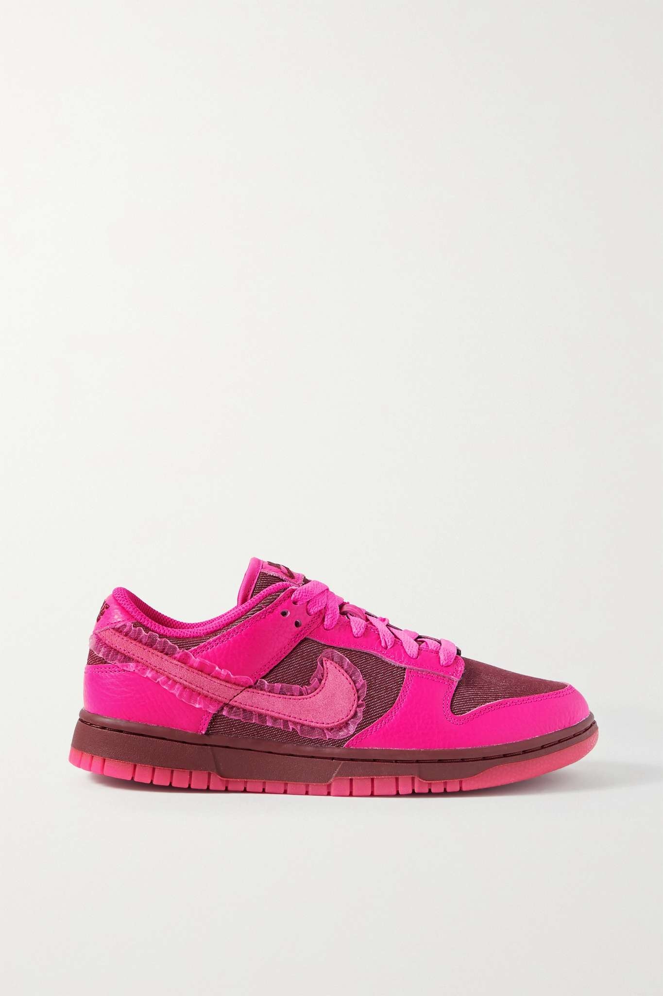 Dunk Low leather and twill sneakers - 1