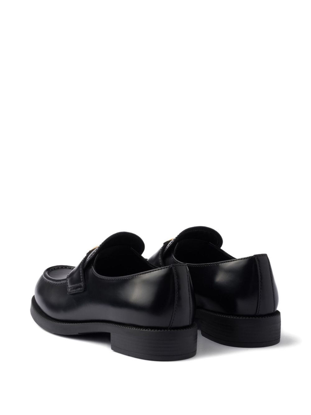 Brushed leather loafers - 3