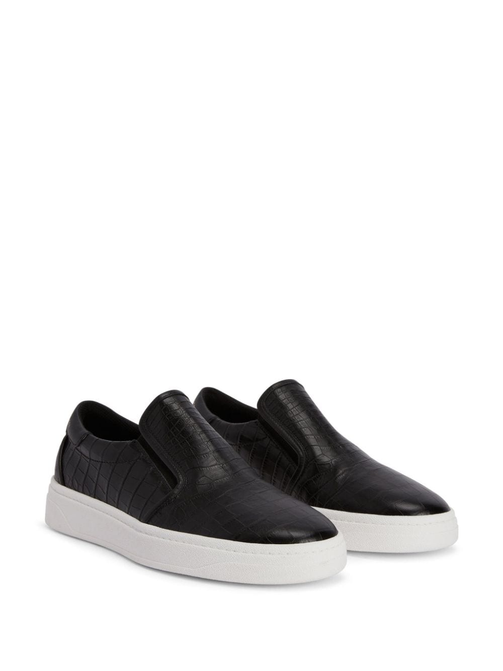 Gz94 crocodile-embossed leather sneakers - 2