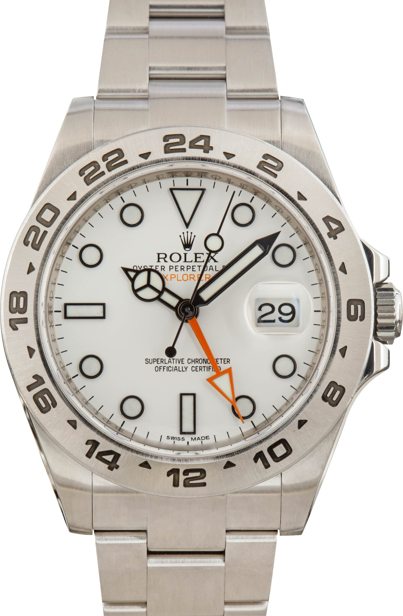 Pre-owned Rolex Explorer II 216570 White Dial - 1
