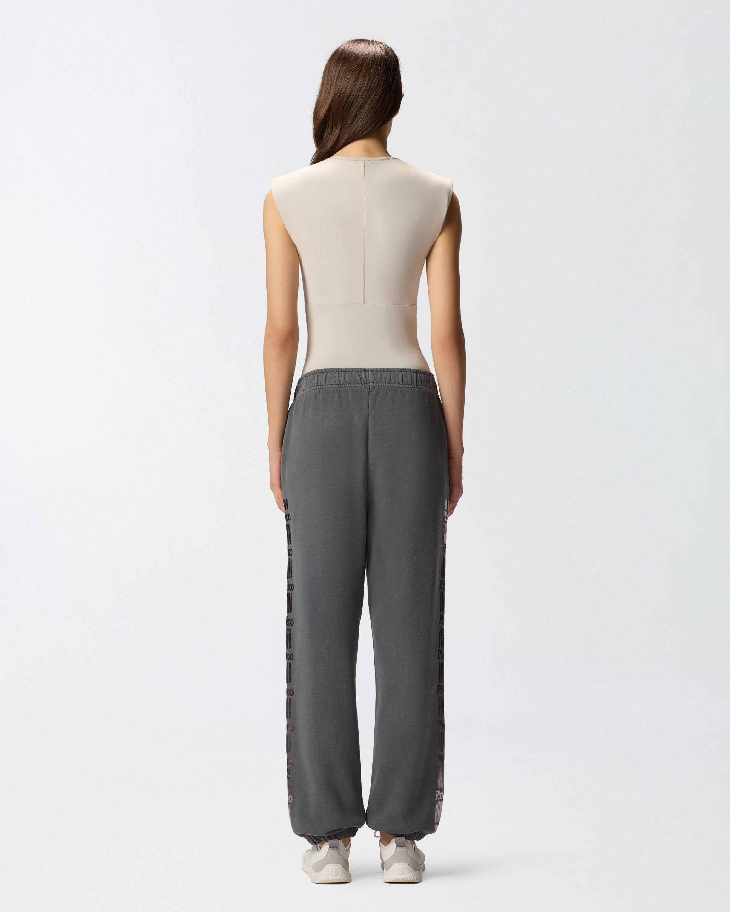 LAMINATED-PRINT FLEECE JOGGERS - 4