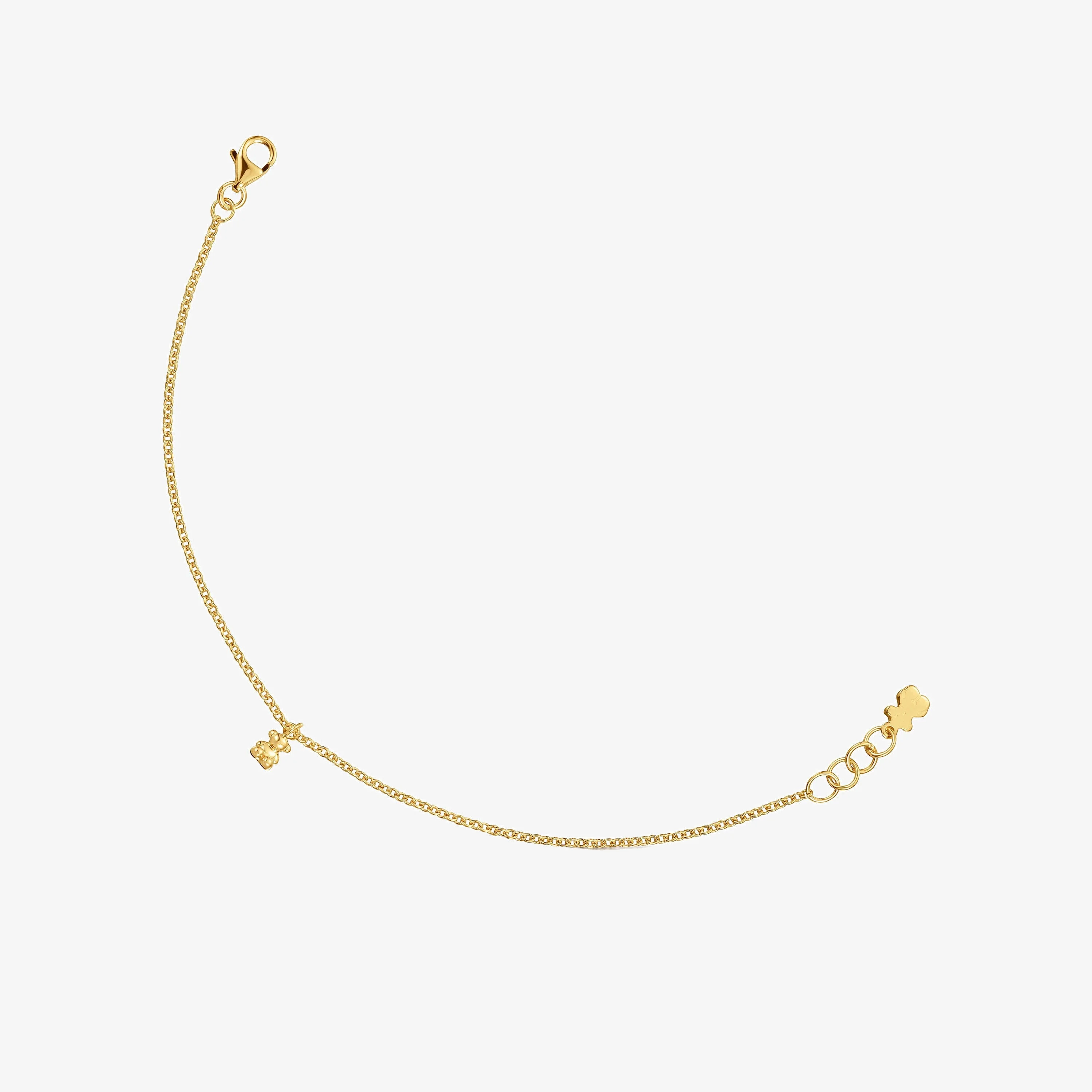 Chain Bracelet with 18K gold vermeil and round rings Bold Bear - 1