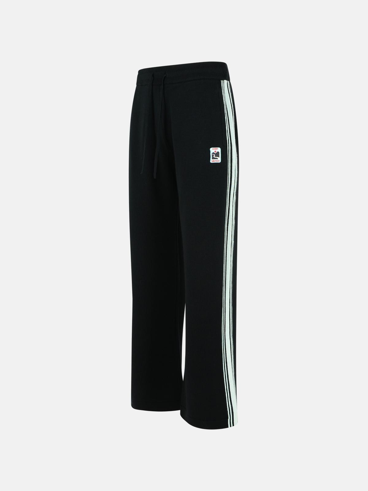 BLACK MERINO WOOL PANTS - 2