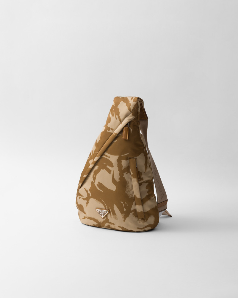 Prada Printed Re-Nylon and leather backpack outlook