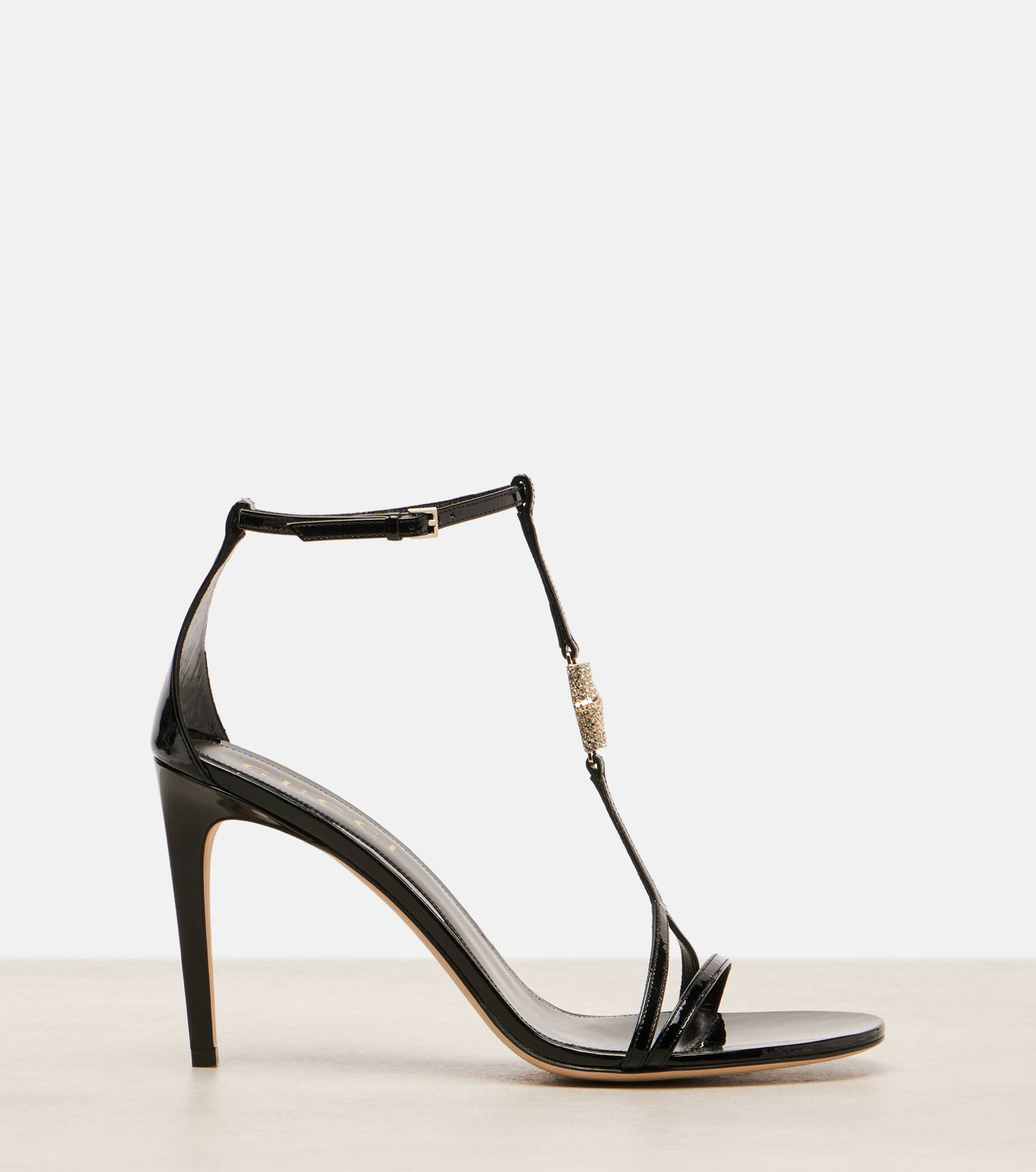 Embellished patent leather sandals - 4
