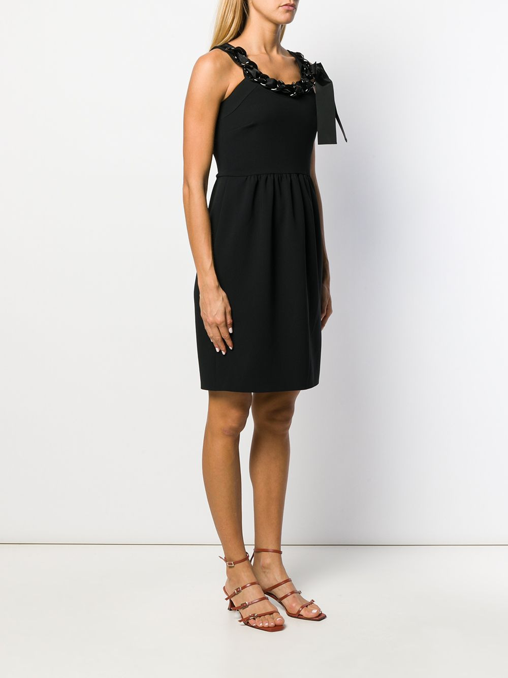 chain-embellished mini dress - 3