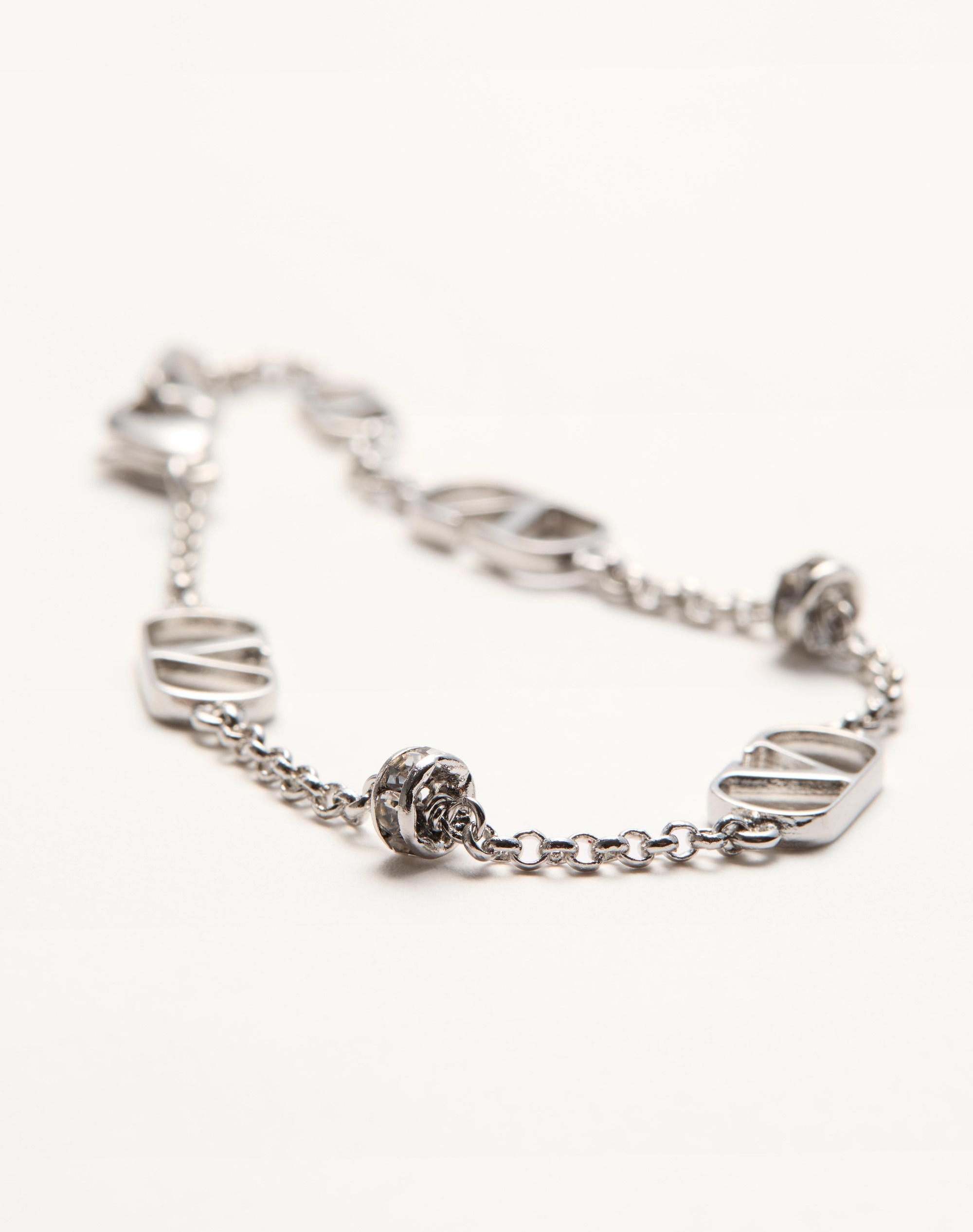 VLOGO SIGNATURE METAL AND CRYSTAL BRACELET - 2