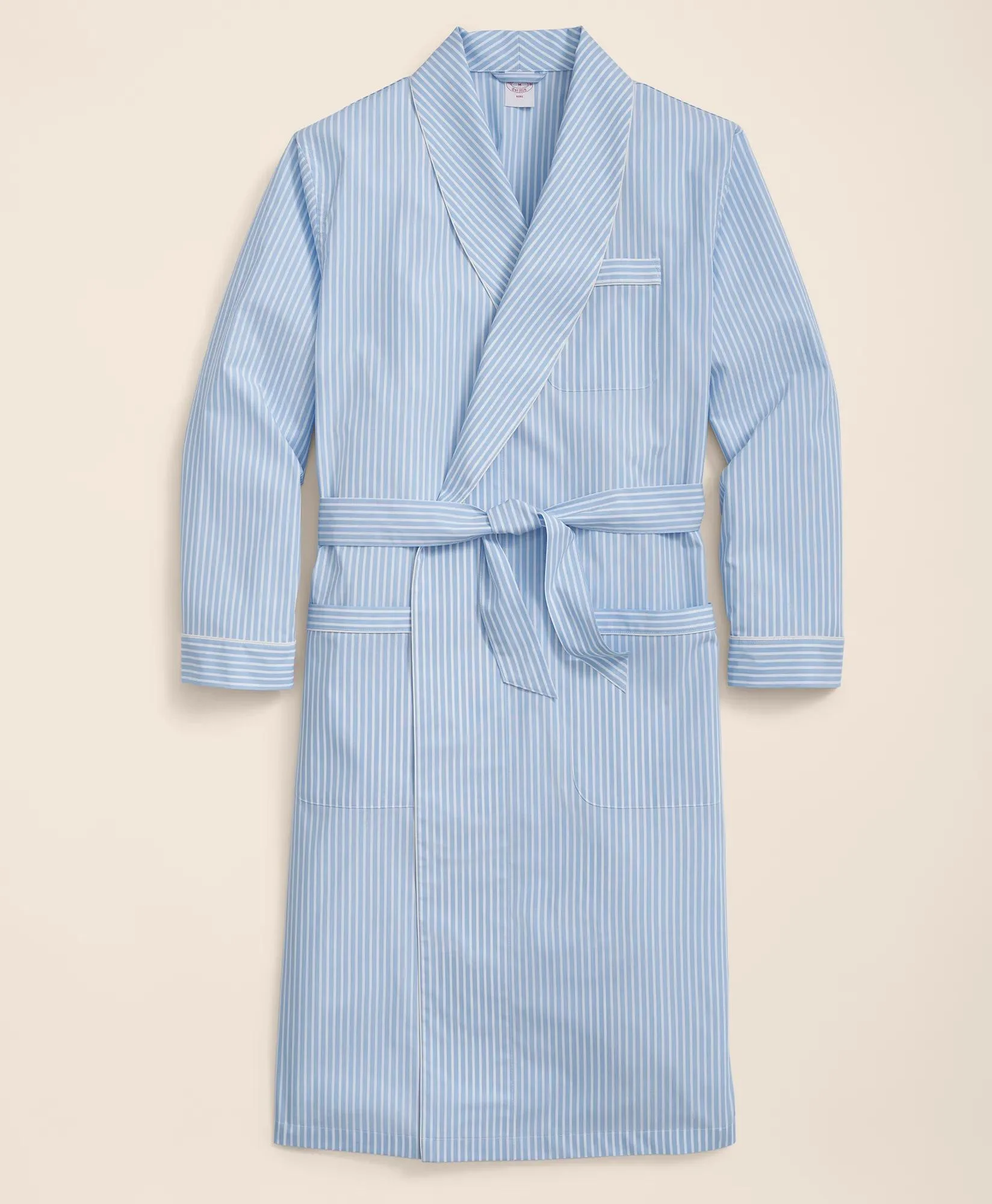 Cotton Broadcloth Bengal Striped Robe - 1