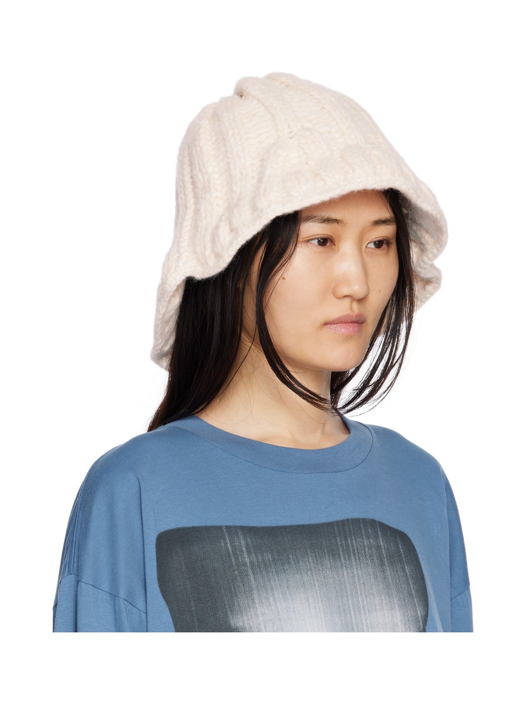 Off-White Knit Bucket Hat - 2