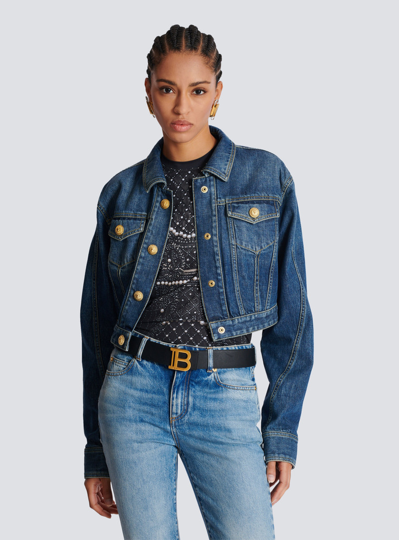 Balmain B-Belt in leather outlook