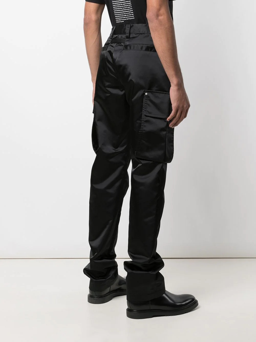 high-waist cargo trousers - 4