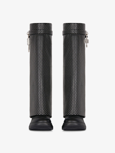 Givenchy SHARK LOCK BIKER BOOTS IN GRAINED LEATHER WITH STUDS outlook