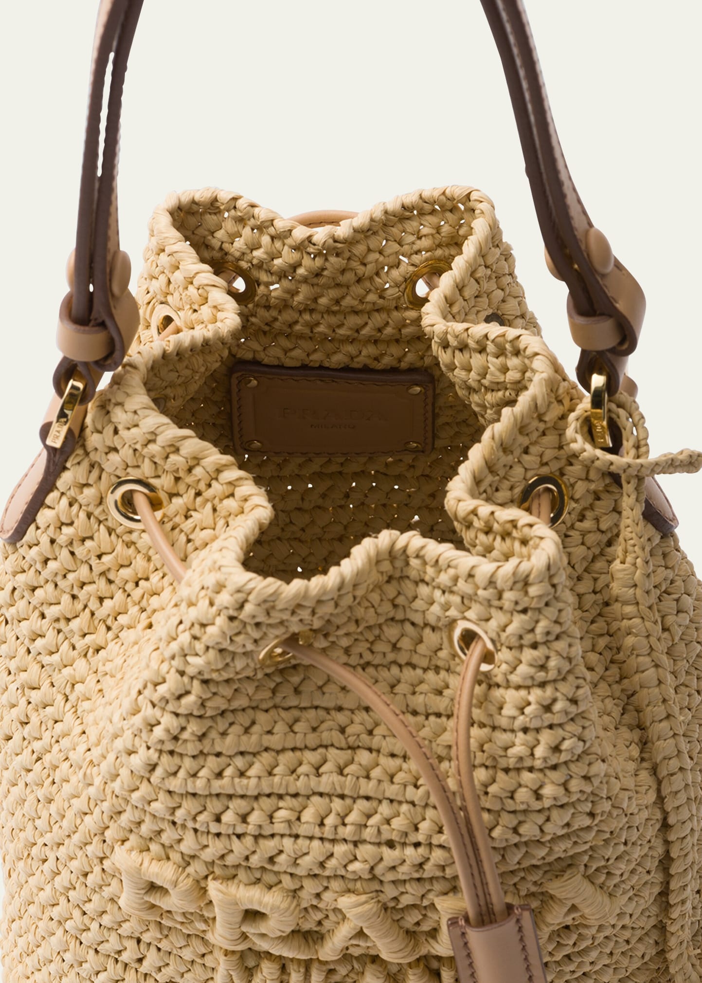 Logo Crochet Bucket Bag - 4