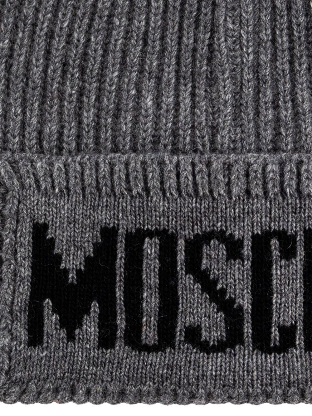 ribbed logo beanie - 3